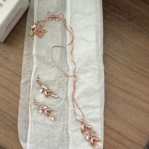 Avon Studio 1886 Blush Petal Cascade Necklace and Earring Set